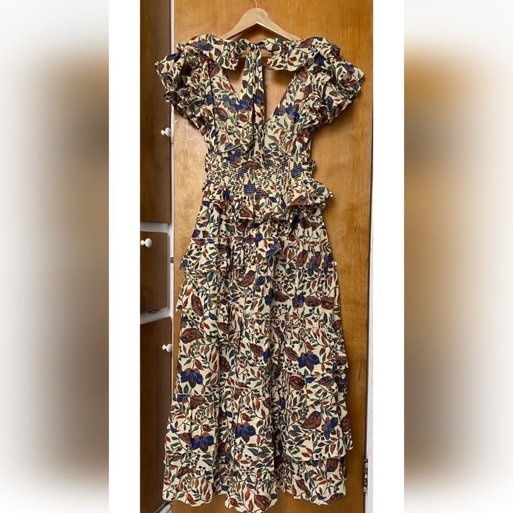 House of Harlow 1960 Multicolor Floral Backless Dress Size M NWOT - Picture 4 of 8